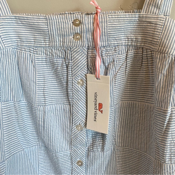 VINEYARD VINES Ocean Breeze Yard Dye Patchwork Button Front Tank Top - Picture 6 of 12